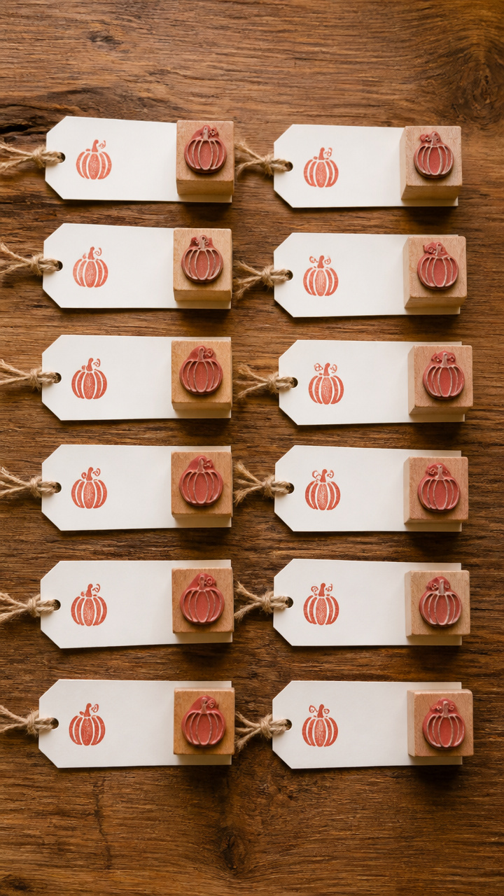 Mini Wooden Pumpkin Stamps