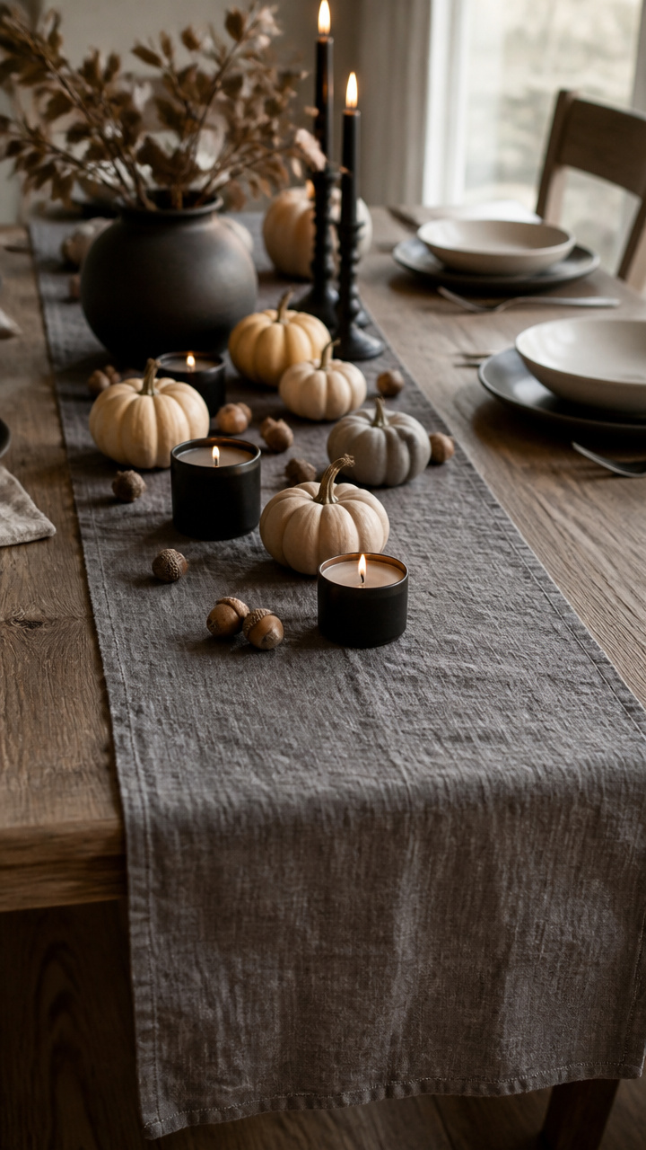 Monochrome Halloween Table Runner