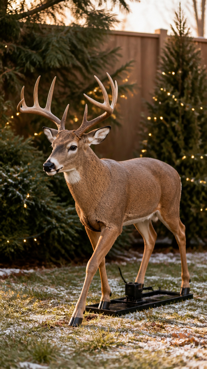 Motion-Activated Walking Buck Display