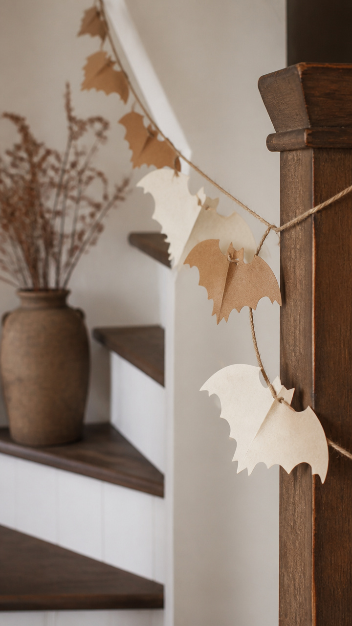 Neutral Toned Garlands Made from Recycled Paper