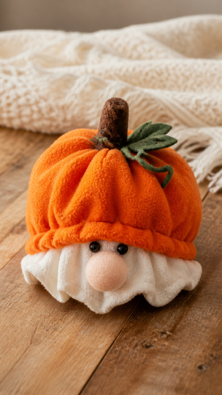 No-Sew Fleece Pumpkin Gnome
