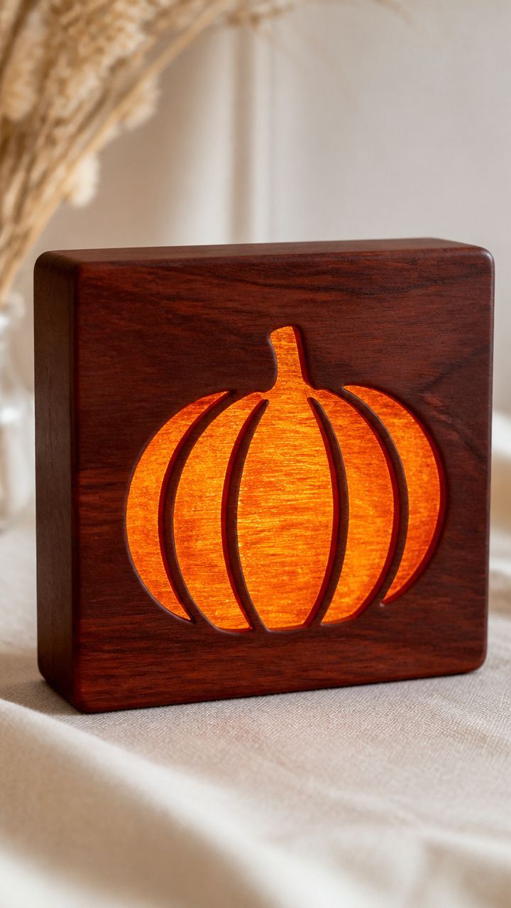 Padauk Block Glow Pumpkin