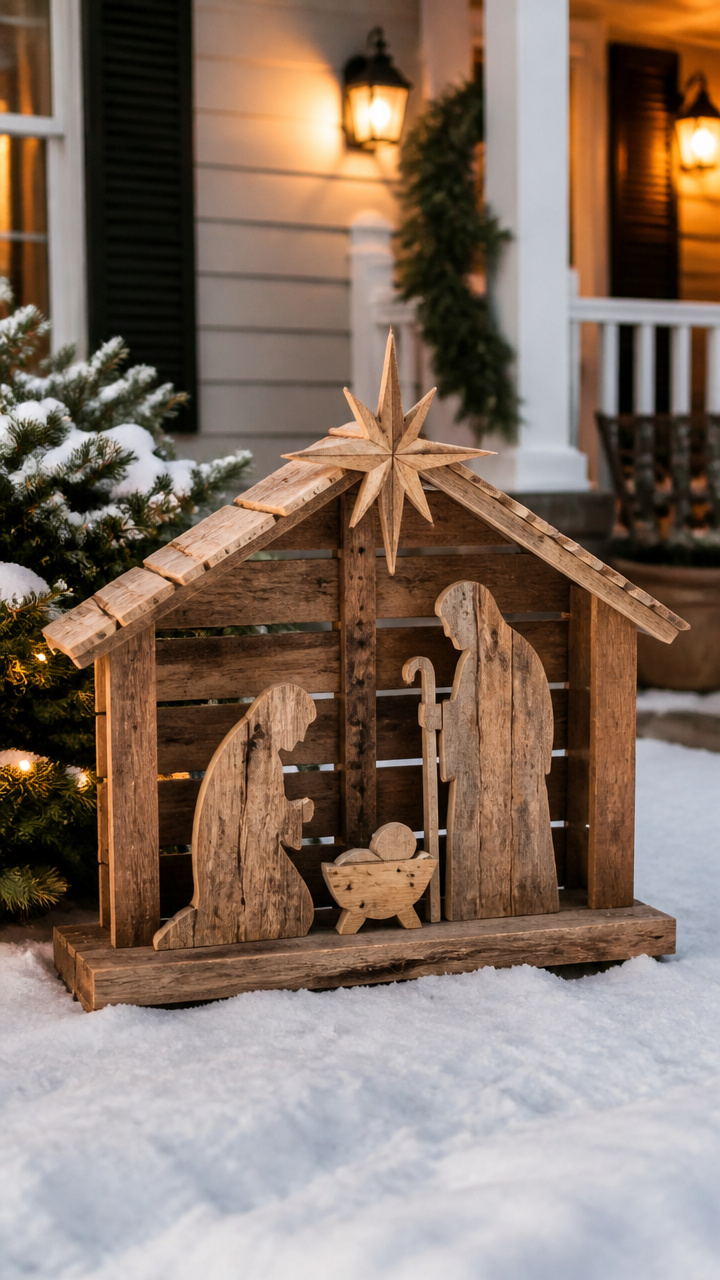 Pallet Wood Nativity Scene