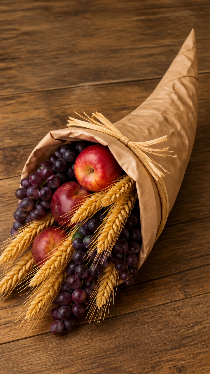 Paper Bag Cornucopia