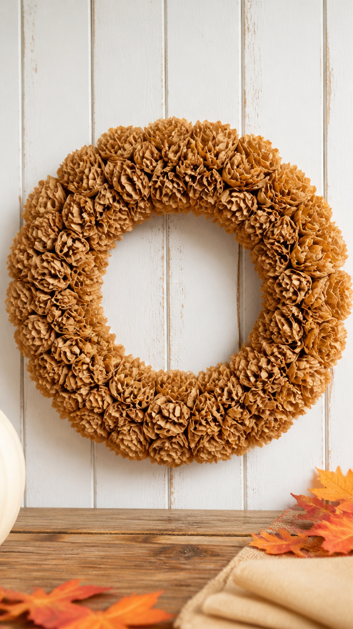 Paper Bag Kettle Corn Wreath