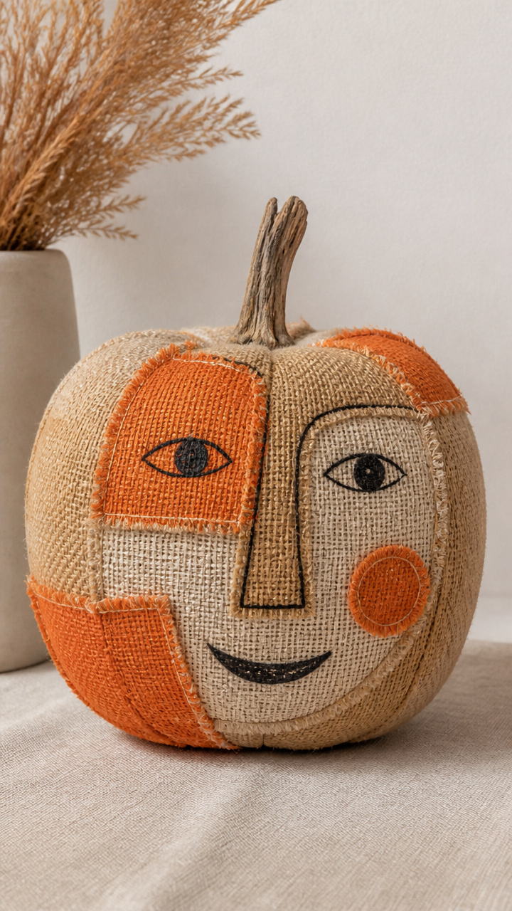 Patchwork Burlap Faces