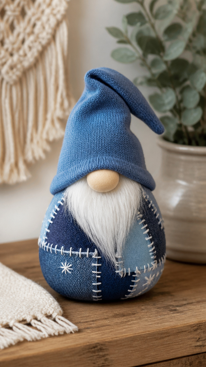 Patchwork Denim Gnome