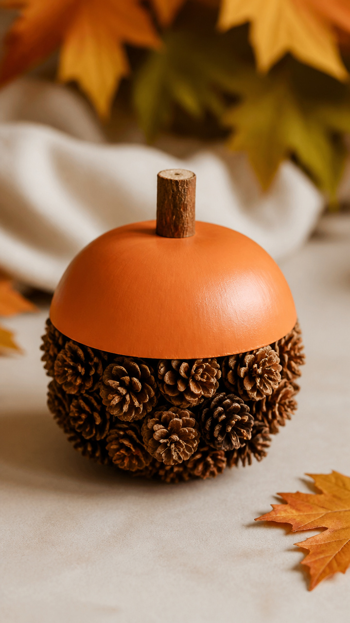 Pine Cone Base Pumpkin