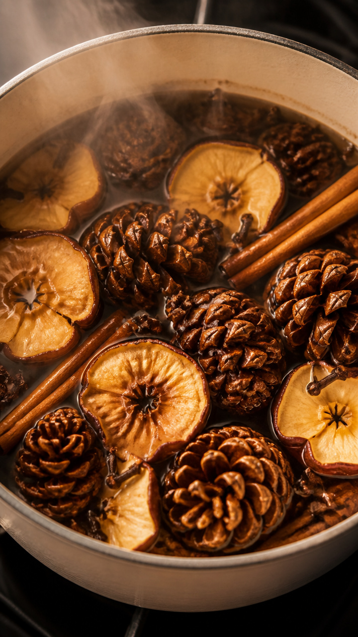Pine Cone Cinnamon Applesauce Simmer Pot