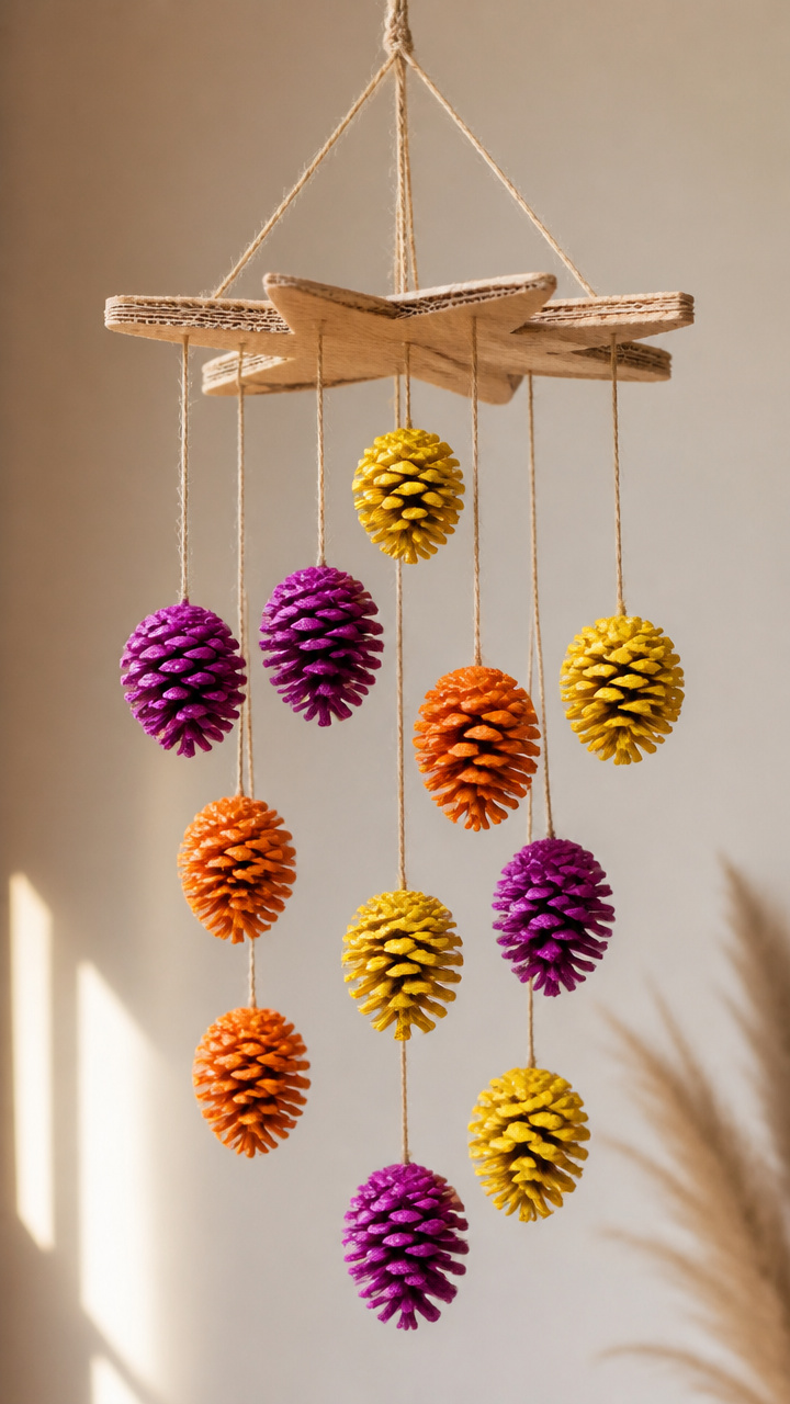 Pine Cone Mobile for Kids