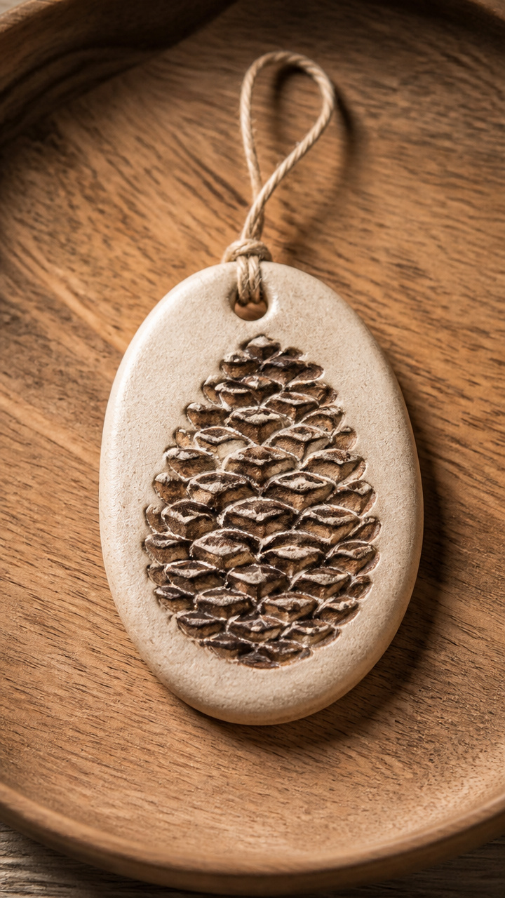 Pine Cone Salt Dough Ornaments