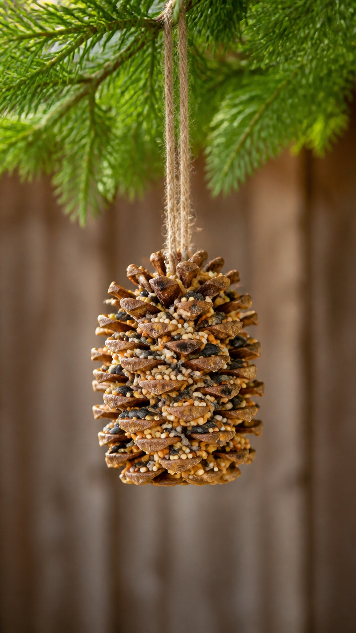 Pinecone Peanut Butter Feeder