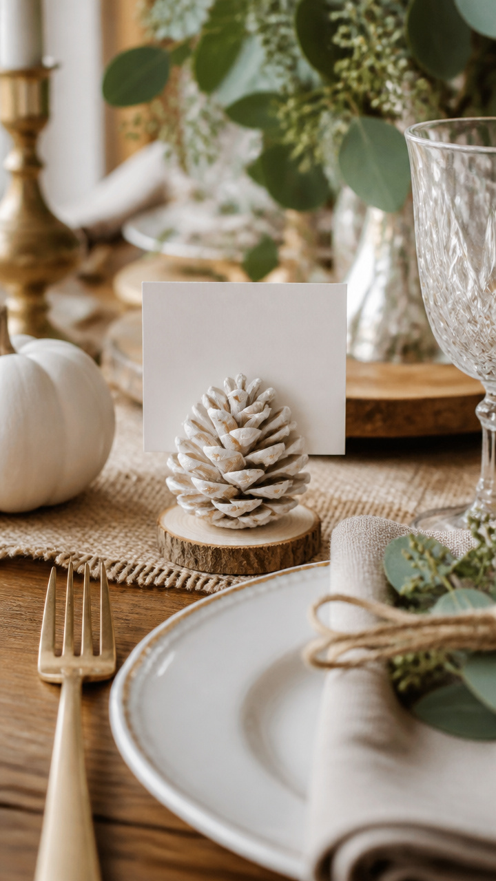 Pinecone Place Card Holders