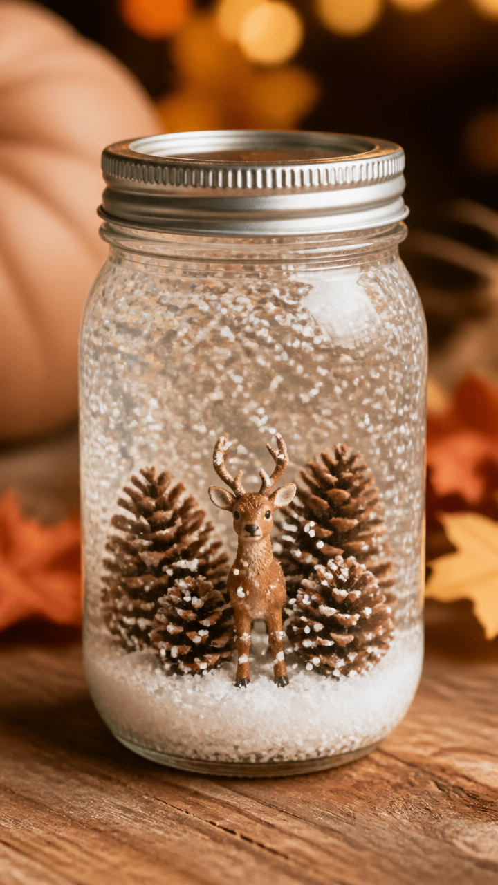 Pinecone Snow Globe
