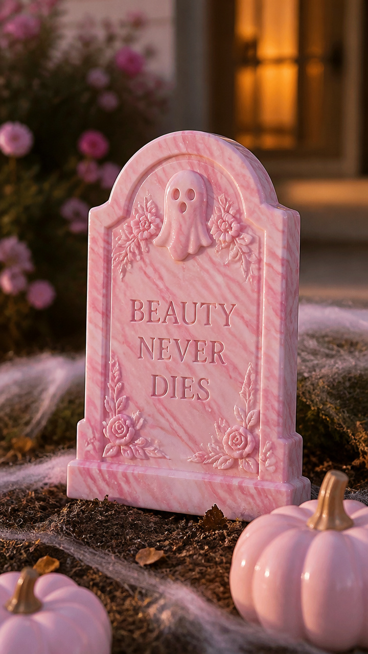 Pink Marble Resin Tombstones