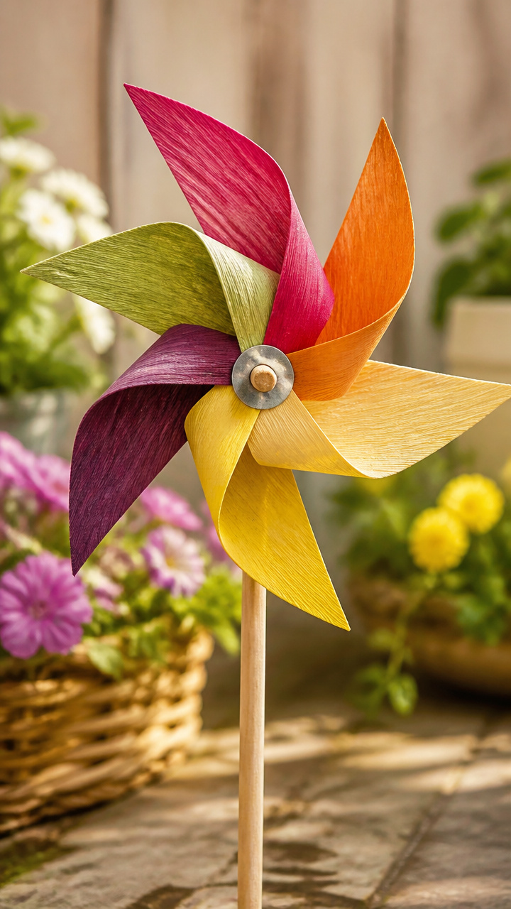 Pinwheel Husk Garden Spinners