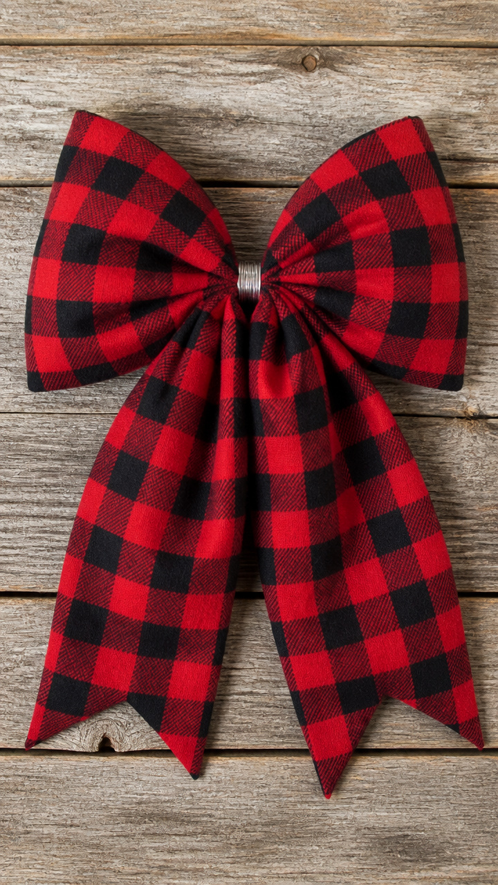 Plaid Flannel Bow