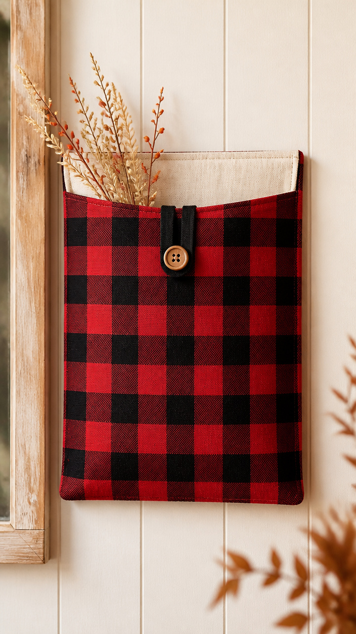 Plaid Pocket Wall Pouch