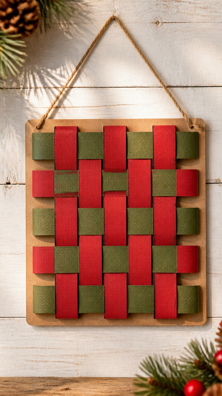 Plaid Ribbon Paper Weave