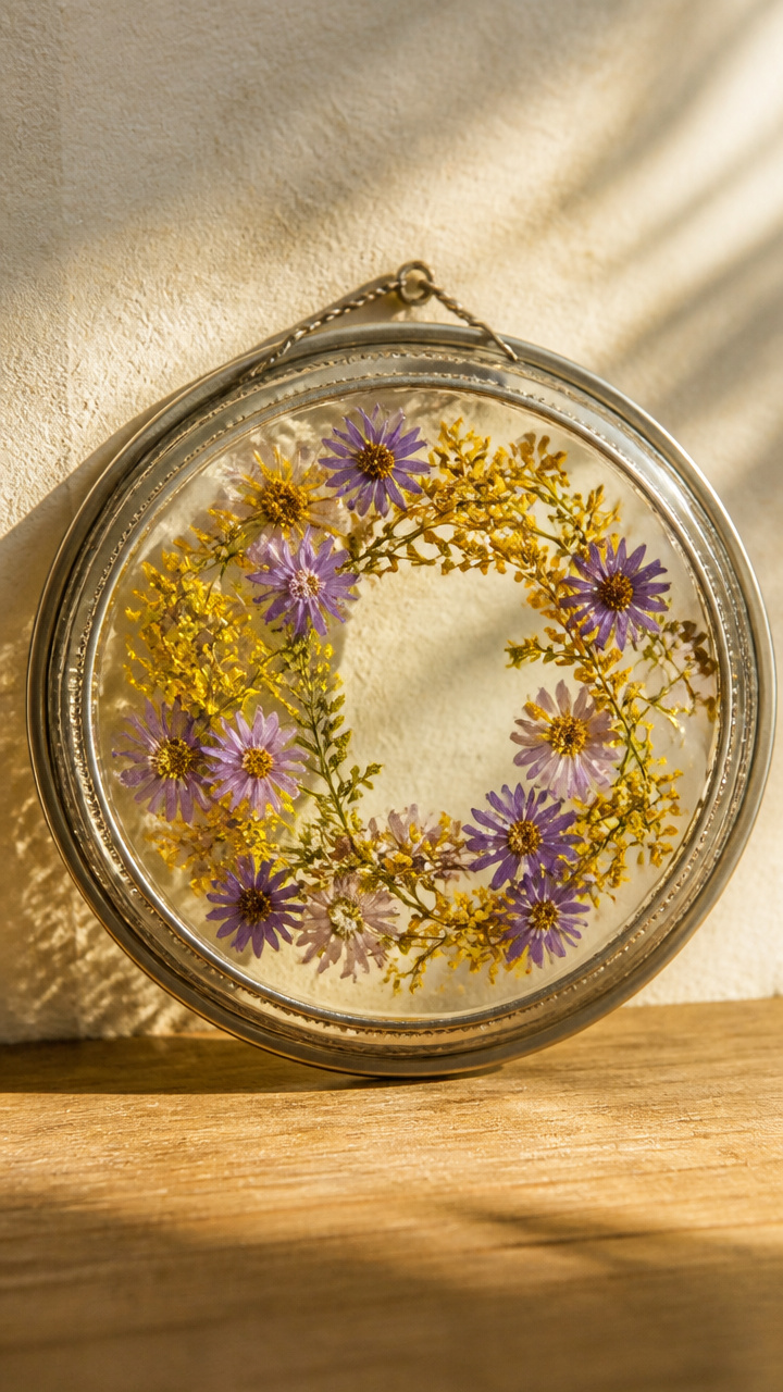 Pressed Flower Mason Jar Ring