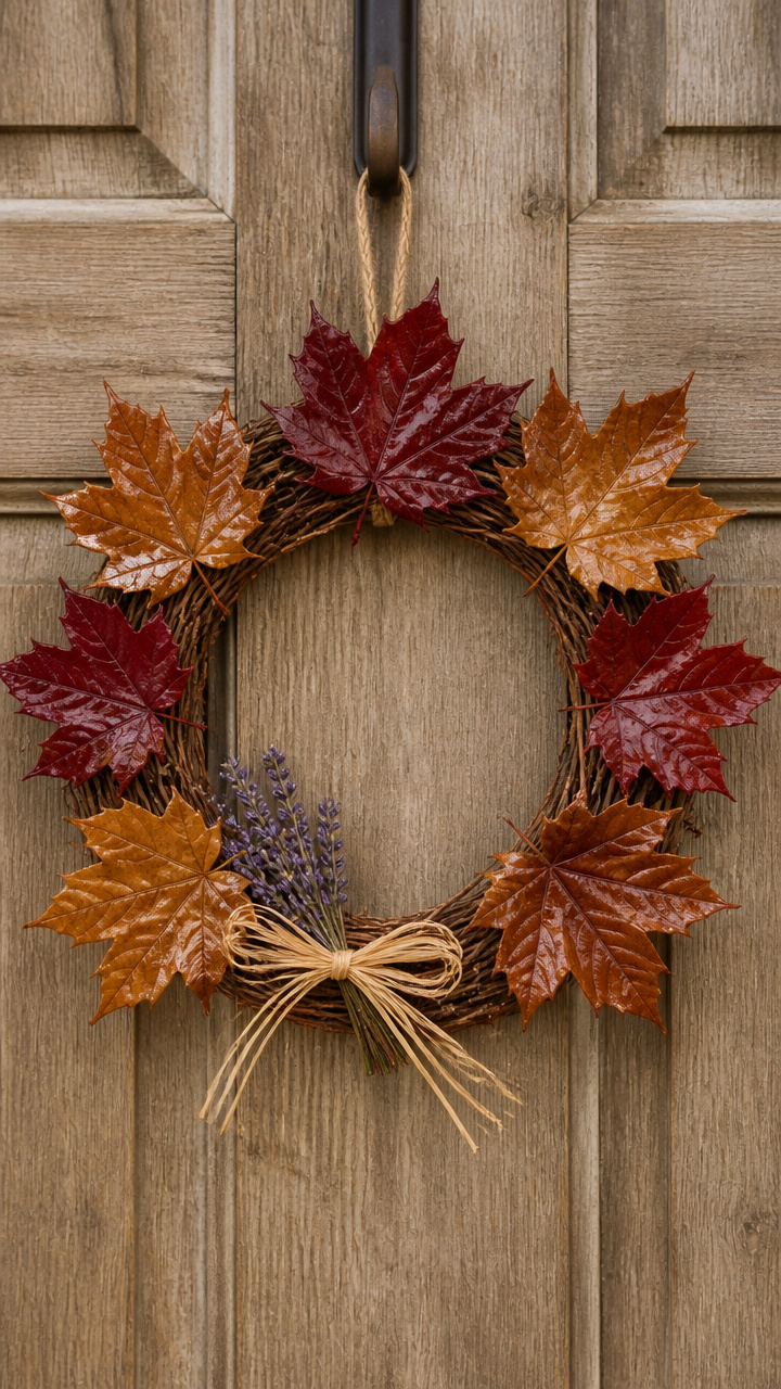 Pressed Maple Wreath Hanger