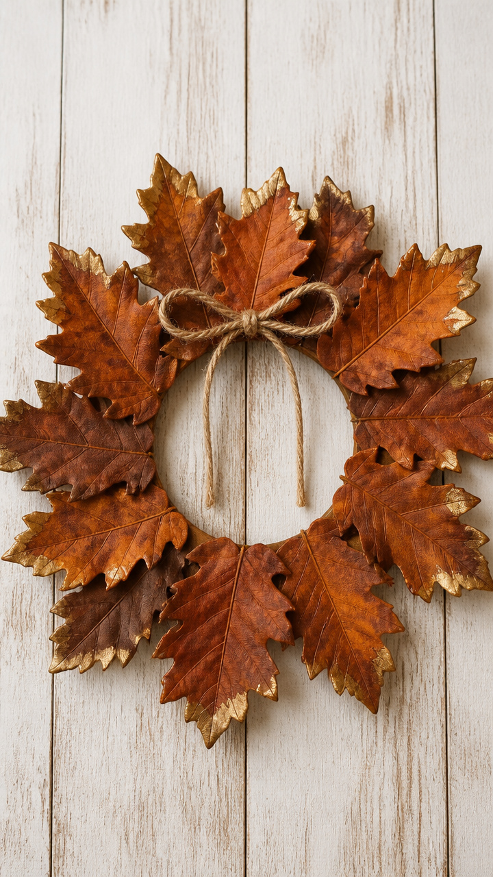 Pressed Oak Leaf Wreath