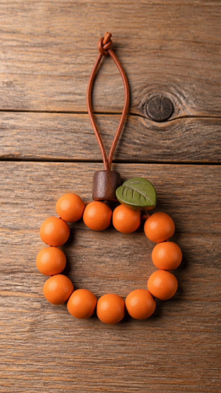 Pumpkin Bead Strand Hanger