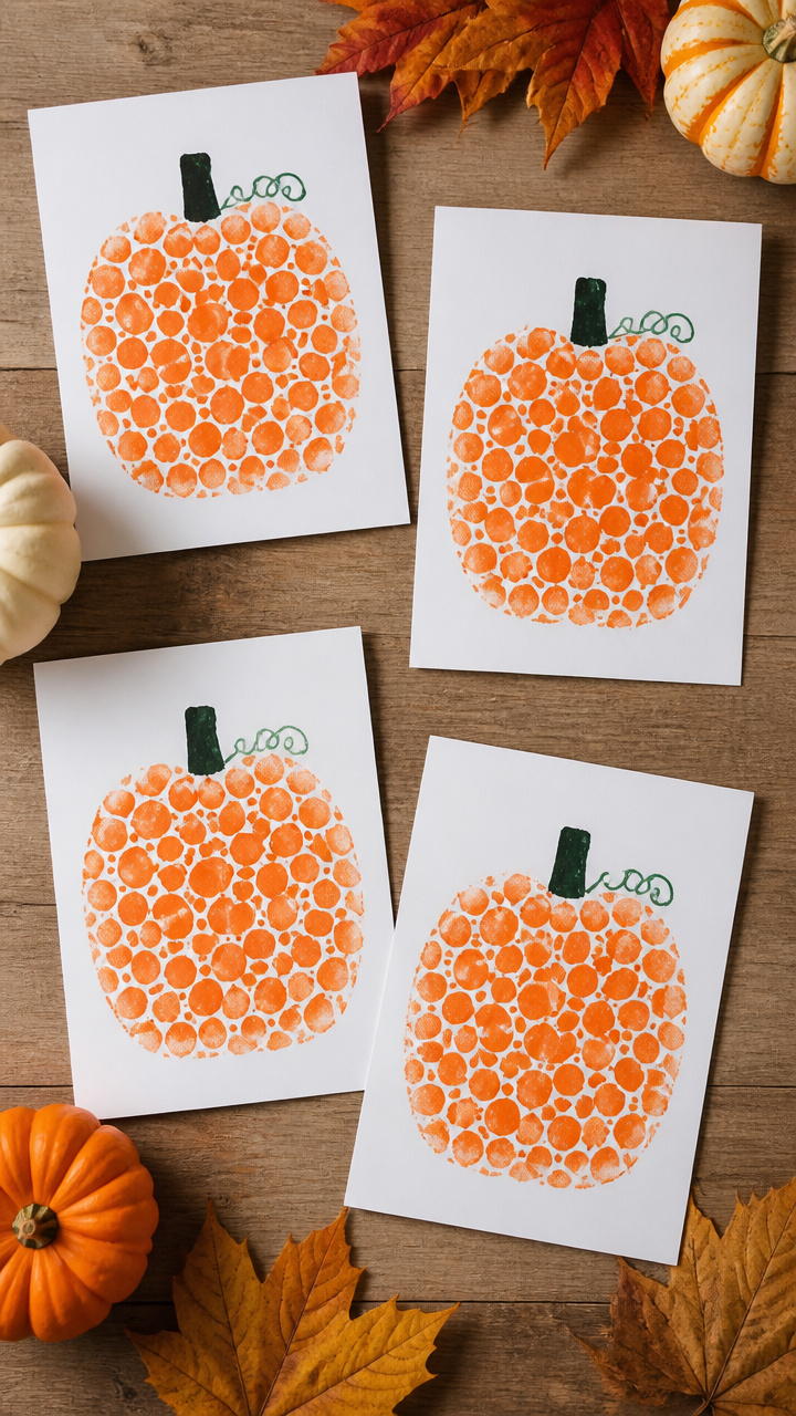 Pumpkin Bubble Wrap Prints