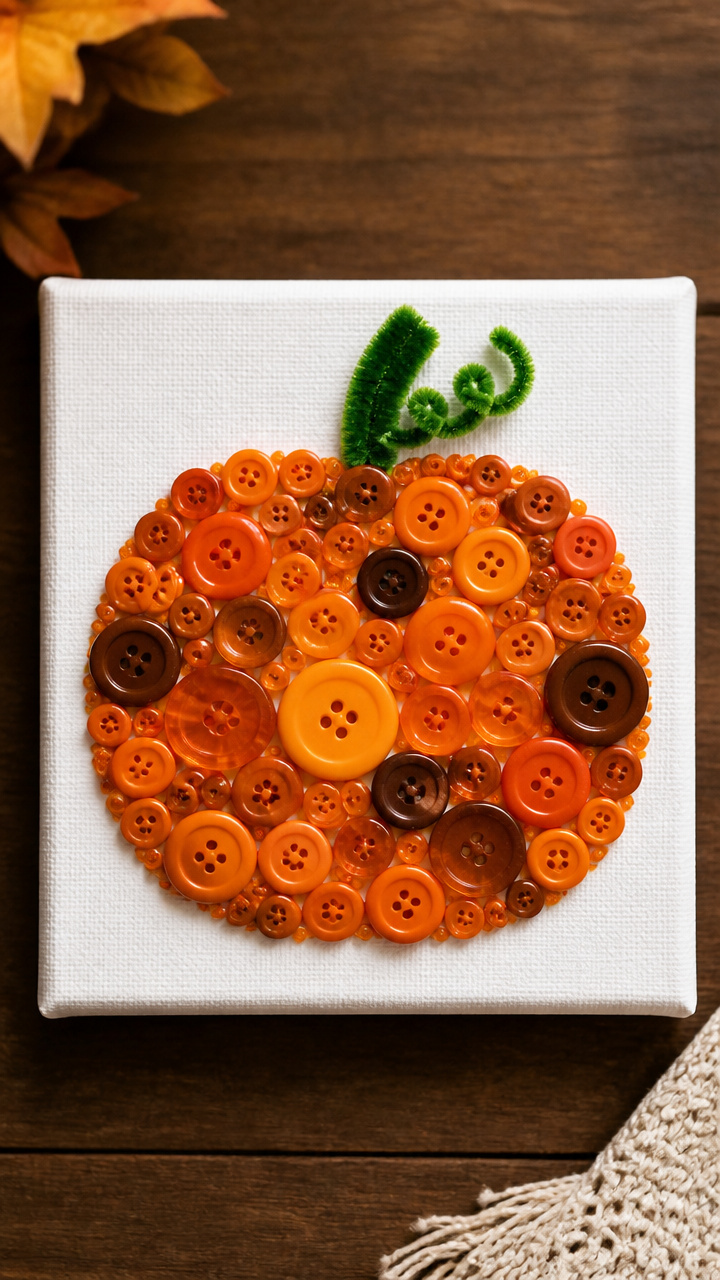 Pumpkin Button Mosaic