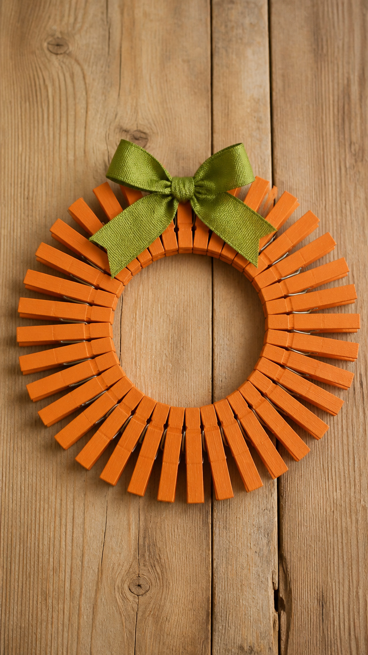 Pumpkin Clothespin Wreath Base