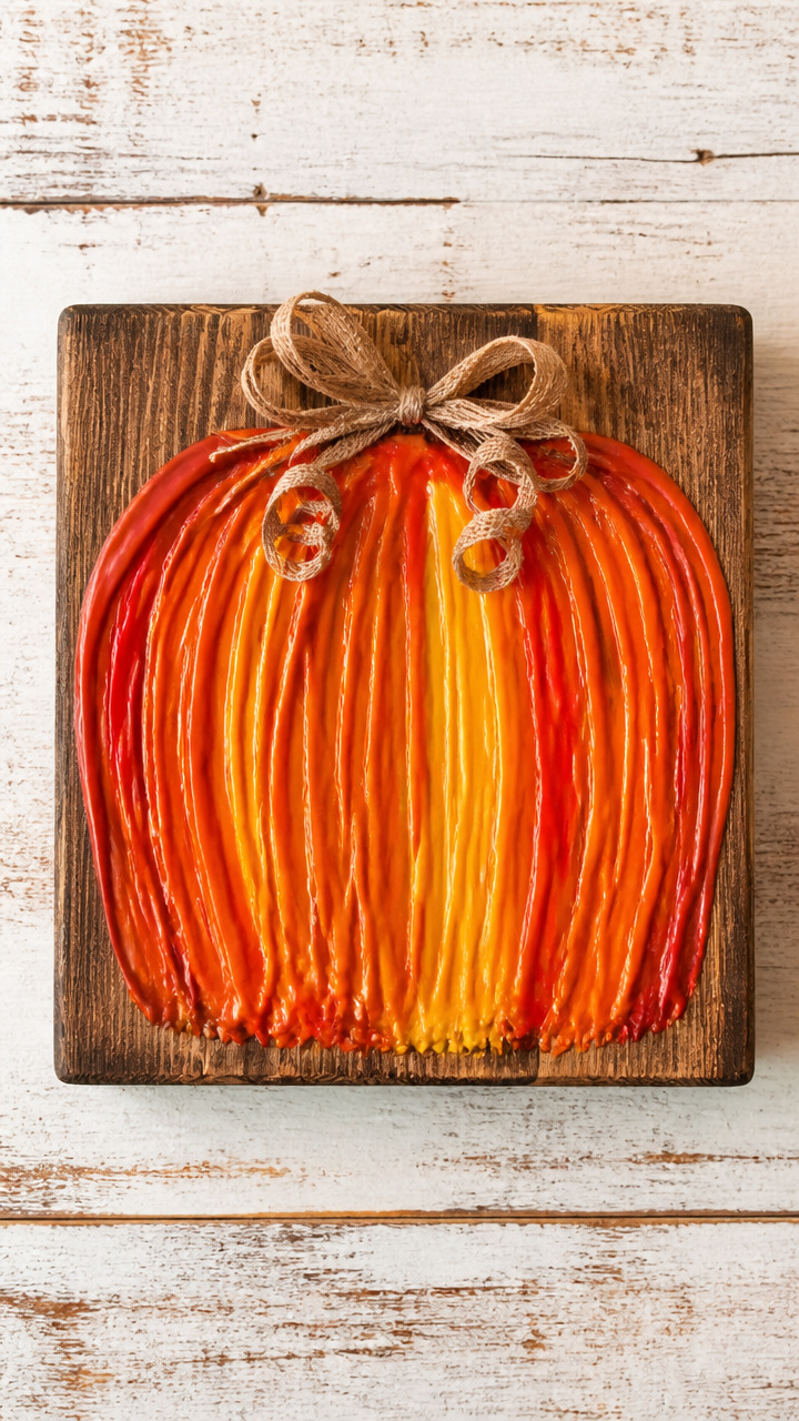 Pumpkin Crayon Melt Art