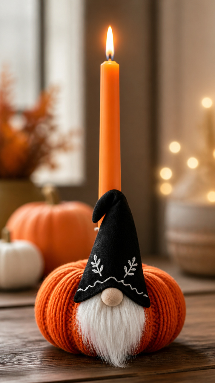 Pumpkin Gnome Candle Base