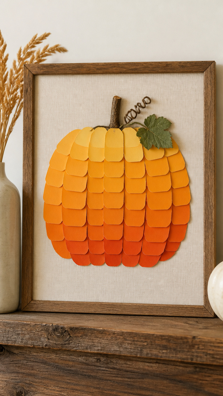 Pumpkin Paint Chip Art