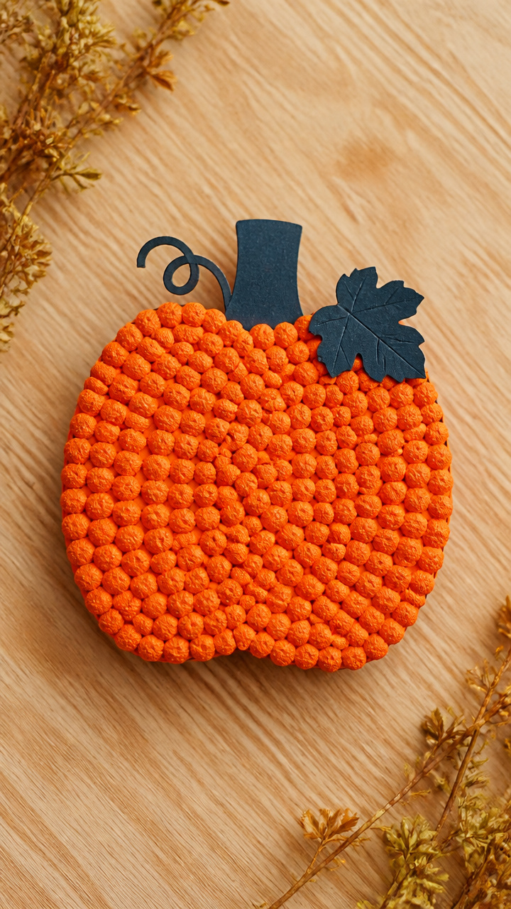 Pumpkin Q-Tip Dot Decor