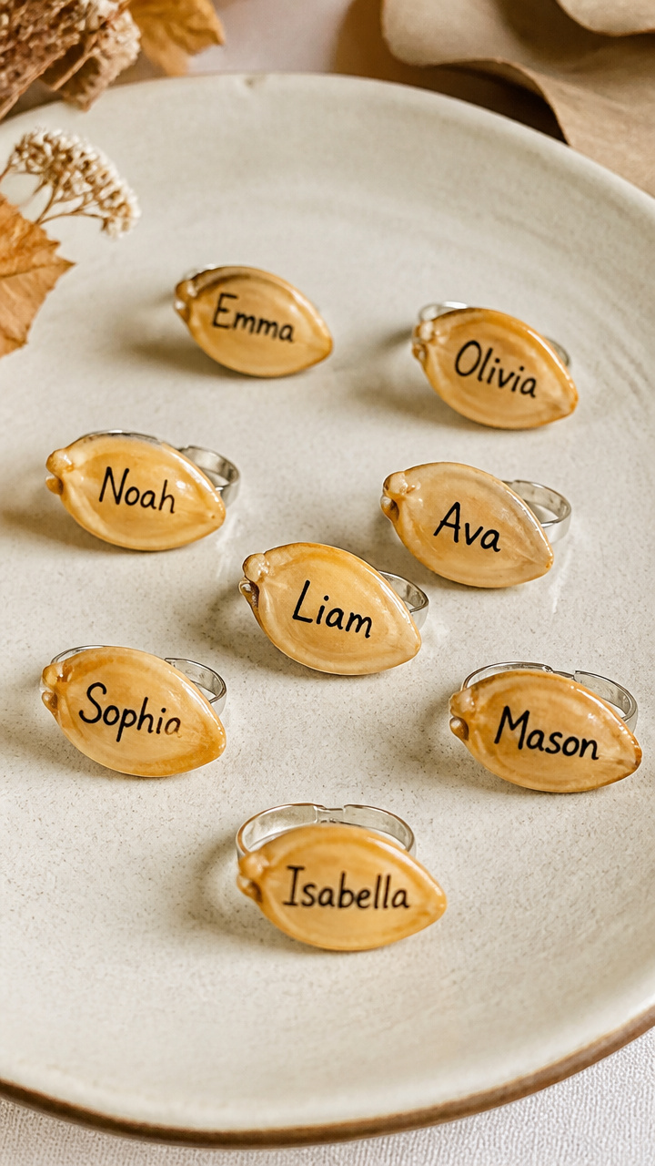 Pumpkin Seed Name Rings