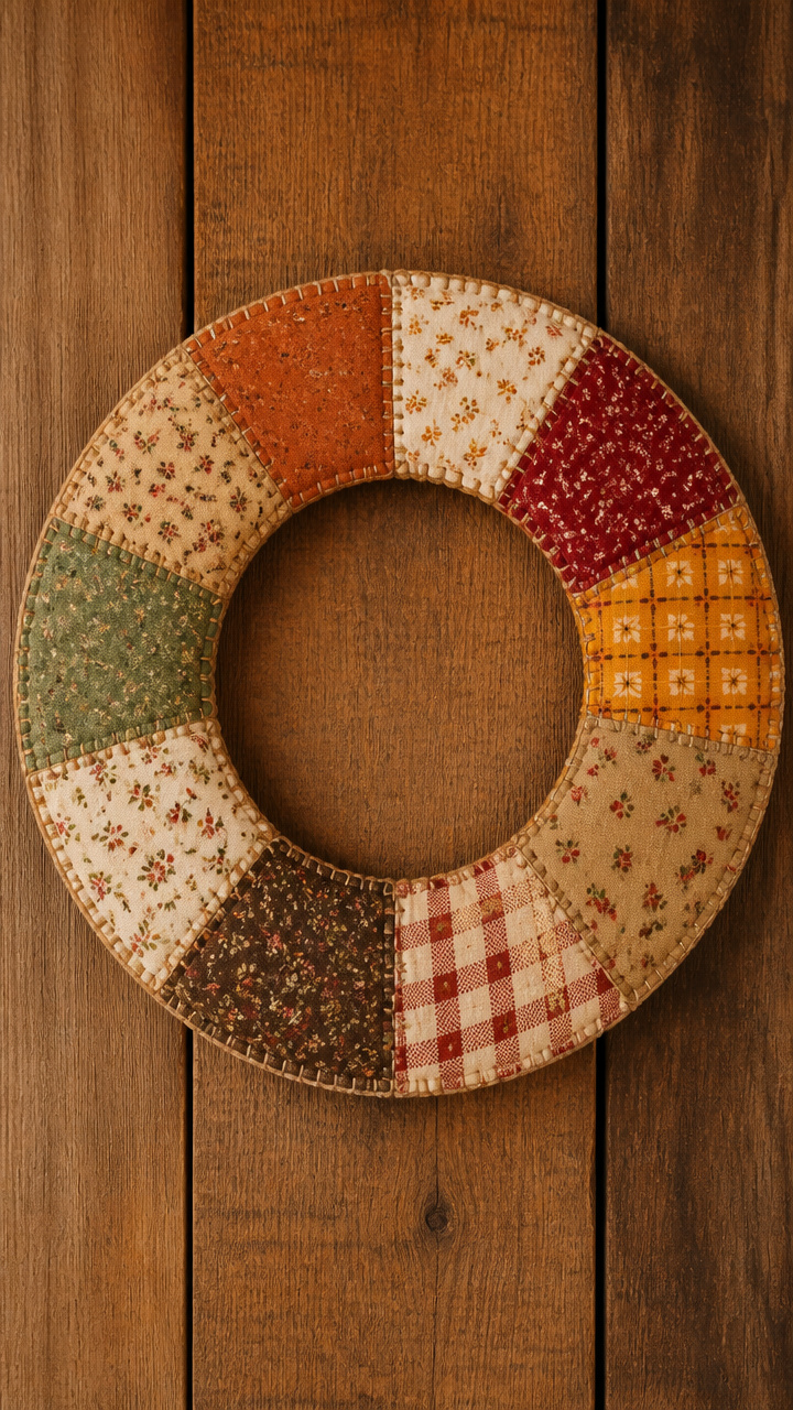 Quilt Square Patchwork Wreath