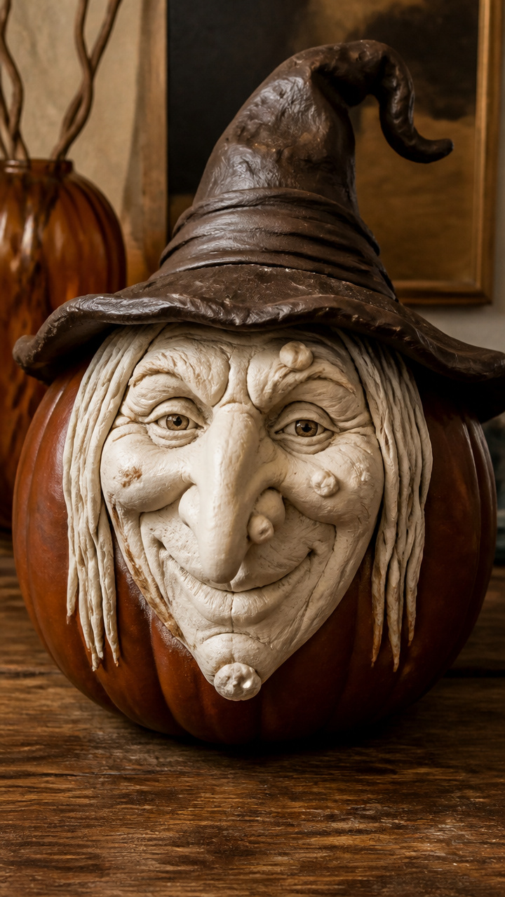Raised Texture Clay Witch