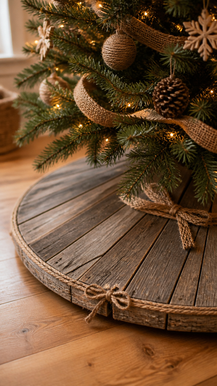 Reclaimed Barn Wood Tree Skirt
