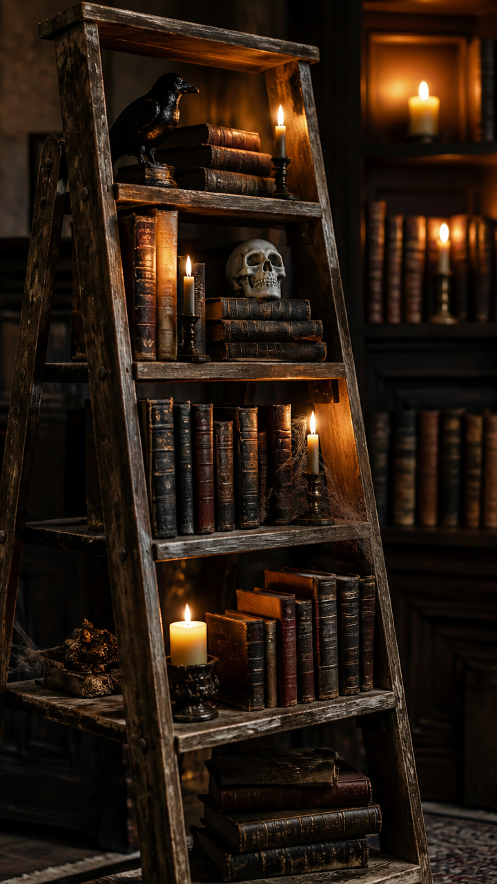 Repurposed Ladder Haunted Library