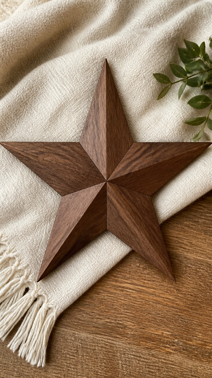 Reversible Walnut Barn Star