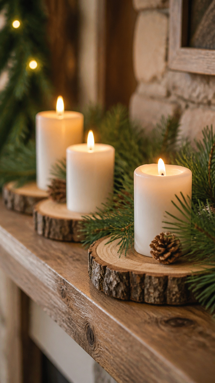 Rustic Wood Slice Displays