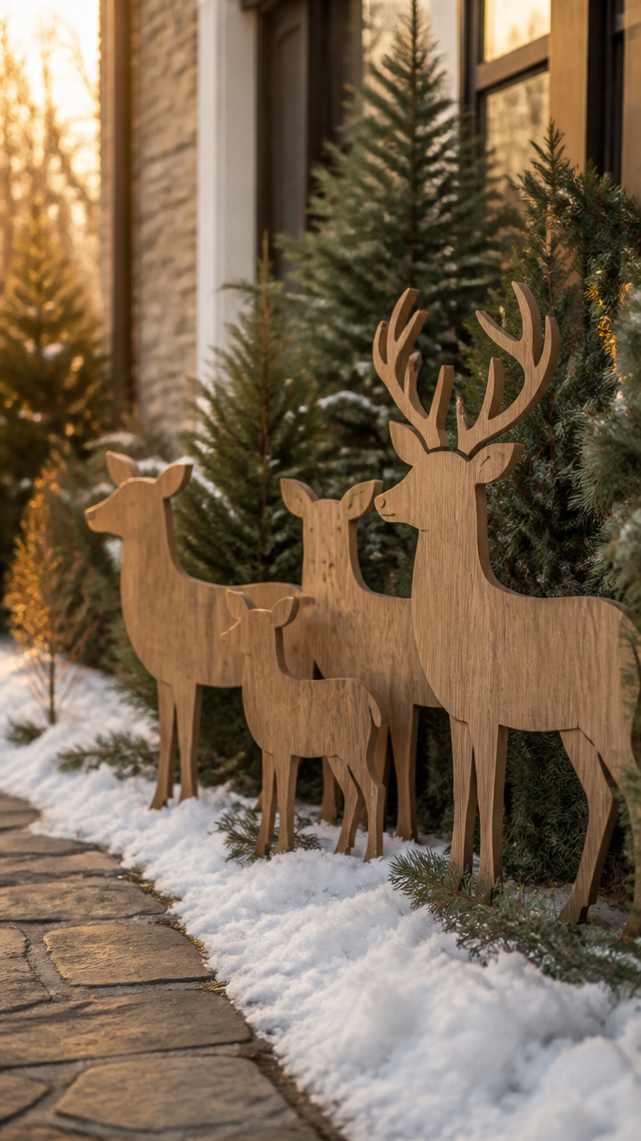 Rustic Wooden Cutout Herd