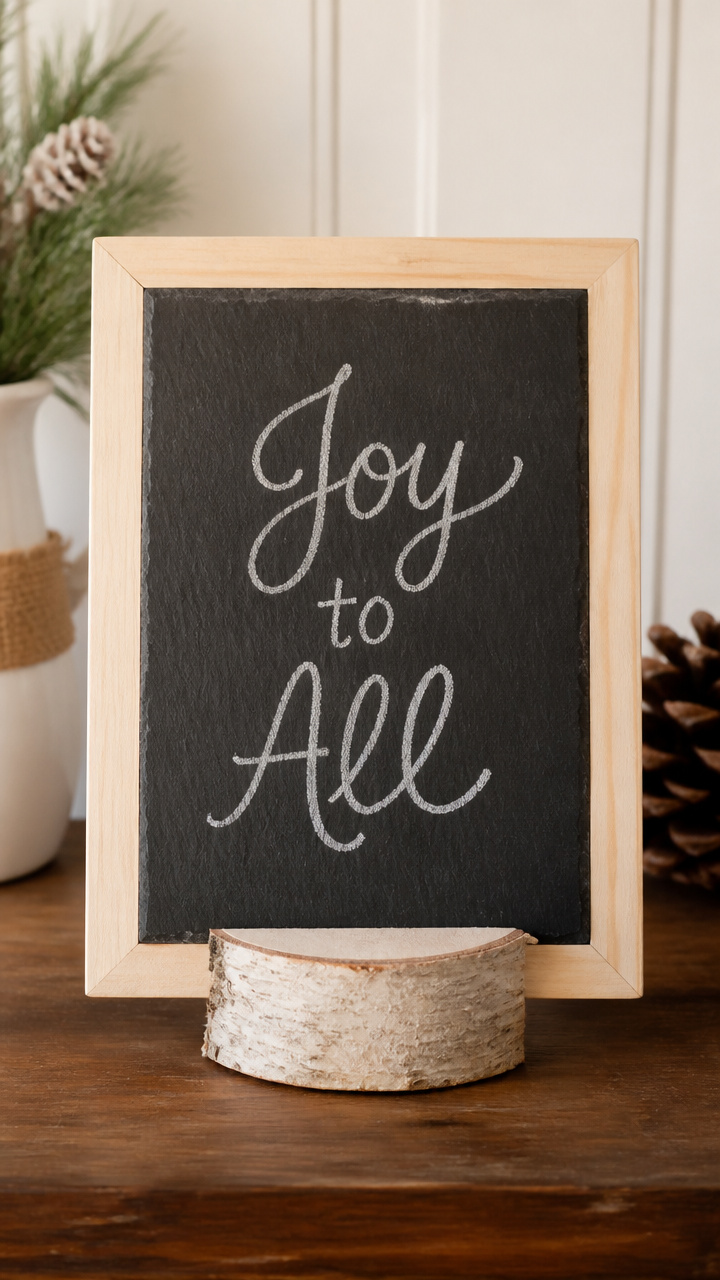 Seasonal Message Chalkboard Slab