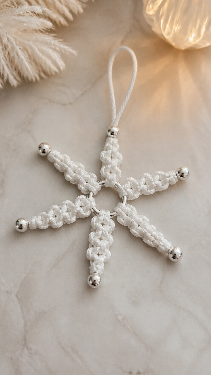 Snowflake Charm with Beads
