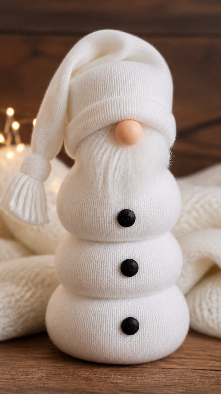 Snowman-Like Winter Gnome