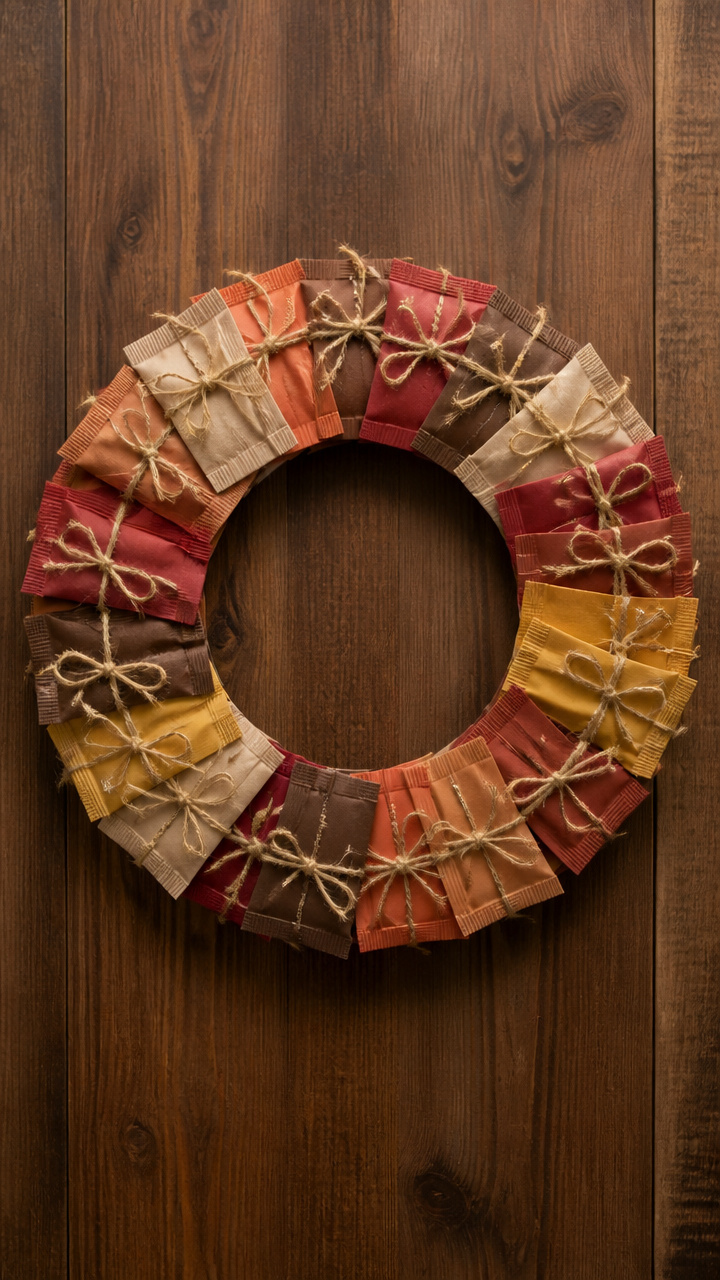 Spice Packet Collage Wreath
