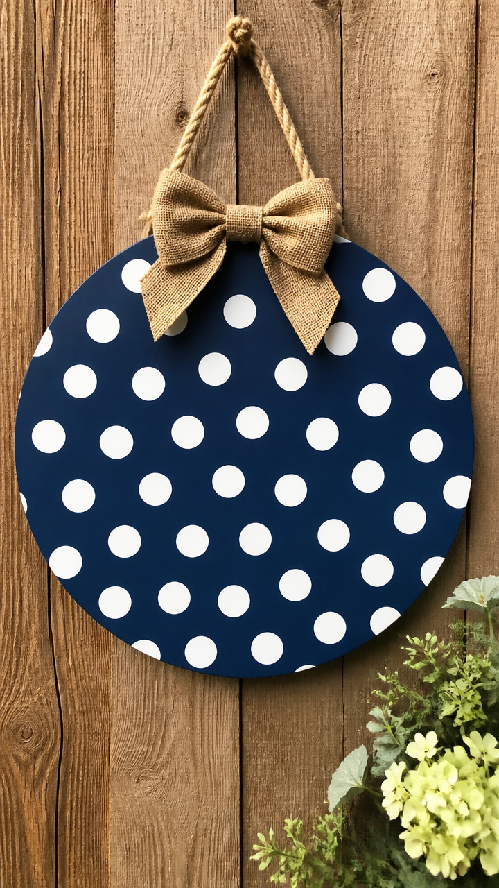Stenciled Polka Dot Disc