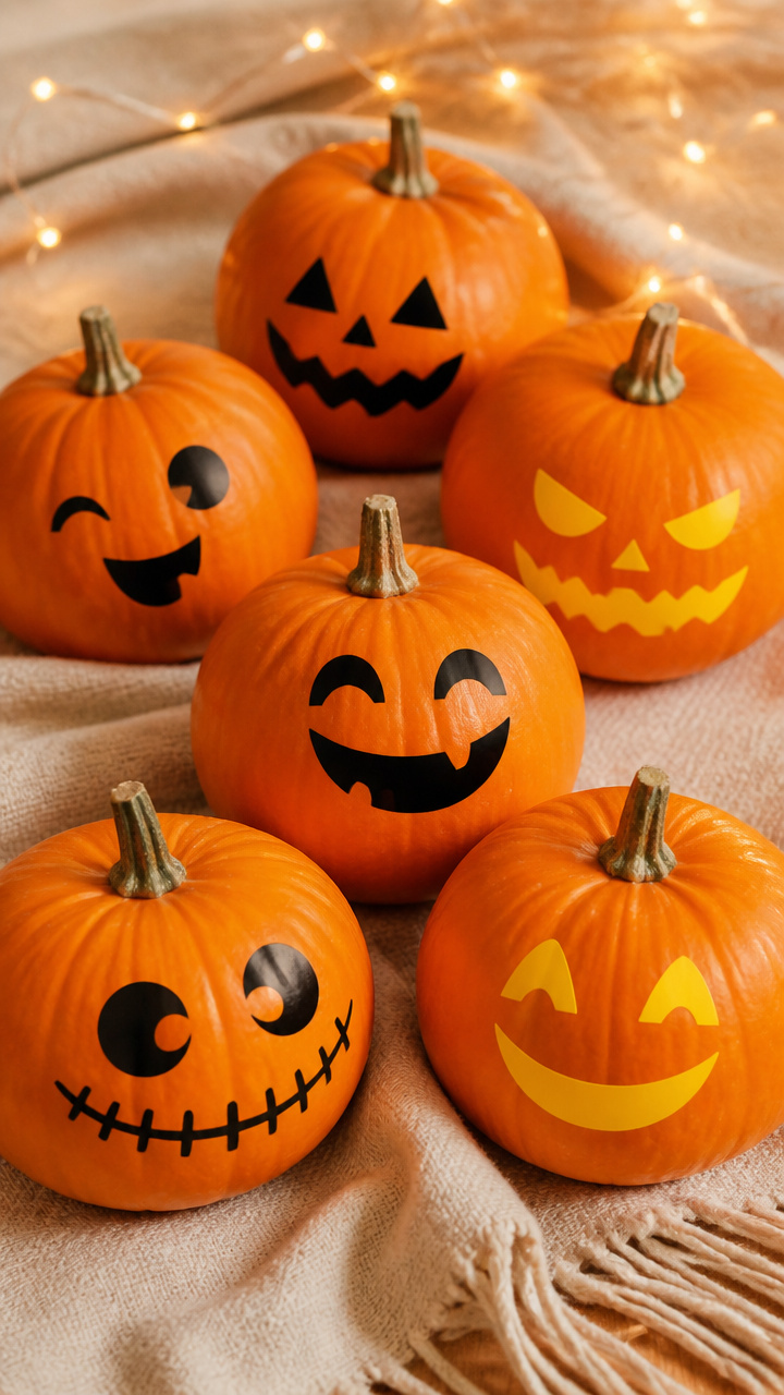 Sticker Face Jack-O'-Lanterns