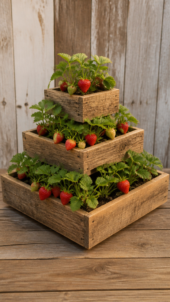 Tiered Strawberry Pyramid Box