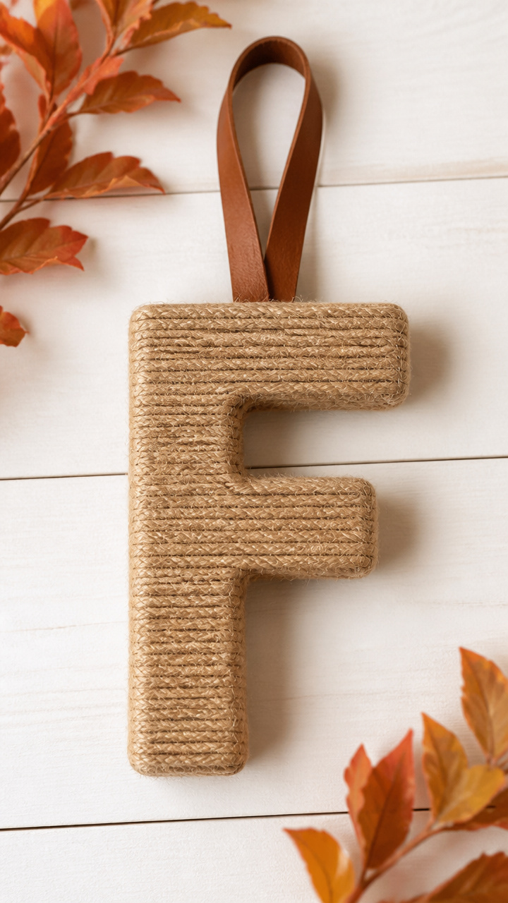 Twine-Wrapped Letter Hanger